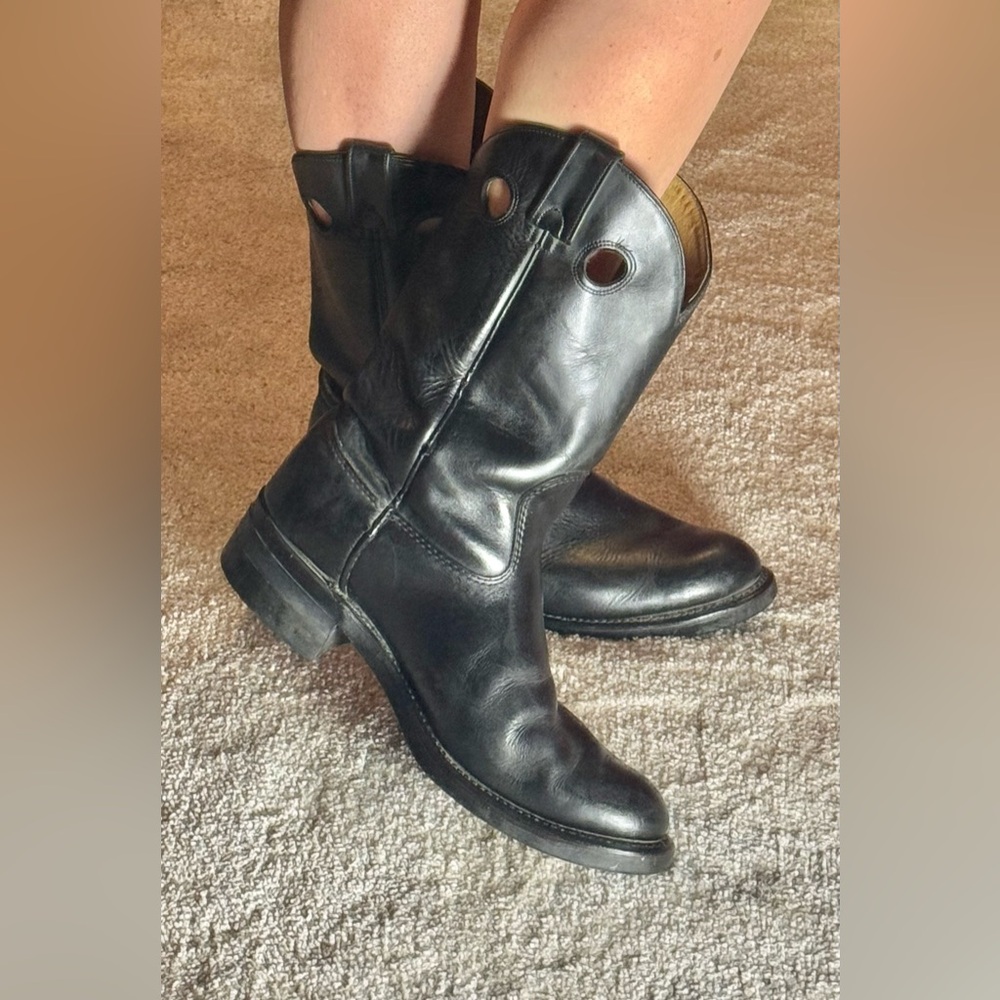 Canada West black western work boots